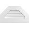 Ekena Millwork Octagonal Top Surface Mount PVC Gable Vent w/ 3-1/2"W x 1"P Standard Frame, 24"W x 14"H GVPOT24X1401SN - alternate 1